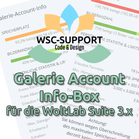 Gallery Account Info Box (WSC) Branding-Free Version